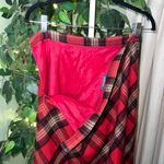 HAROLDS Vintage Maxi Plaid Wool Skirt Size 10 Red Photo 4