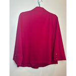 JM Collection  Size Large Red Cranberry Blazer Jacket Large Button Detail Photo 4