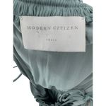 Modern Citizen  Aileen Tie Shoulder Maxi Dress Pleated Ruched Hem Teal Size Small Photo 3