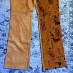 Vintage Isabel USA Genuine Leather Pants with Geisha Print Nubuck in Tan size 8 Photo 14
