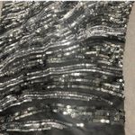 Romeo + Juliet Couture Romeo & Juliet Sheer Grey Sequined Racerback Glam Night Out Top Blouse Photo 6