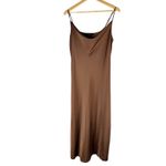 ALLSAINTS Hadley Satin Midi Slip Chocolate Dress Size US 10 Brown Photo 1
