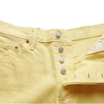 Levi's 501 Button Fly Jean Shorts Yellow Cut Off Hem Size 32 NWT Photo 1