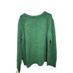 H&M Green Embellished Sweater Jewel Neck Long Sleeve Knit Top Size Large Photo 1