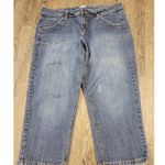 Liz & Co  Stretch Medium Wash Cropped Capri Jeans Size 16 Photo 0