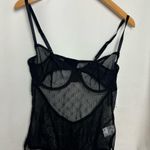 INC International Concpts W large Monogram Bodysuit Black Logo intimates NWT Photo 1