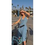 Reformation Sebastien Denim Midi Dress Blue Photo 4