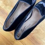 Seychelles  Coreylynncalter All Mine Black Velvet Bow Loafer Flat Silver Heel 6.5 Photo 3