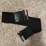 Black Studded Stretchy Belt. Size S/M. Photo 2