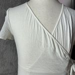 Princess Polly  White Textured Wrap Mini Dress Ruffle Tie Waist Fairycore Photo 1