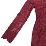 The Jetset Diaries  “The Ruins” Cranberry Red Lace-Up Bodycon Lace Dress Photo 10