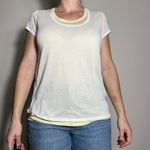 DKNY y2k  Jeans Layered Yellow White Short Sleeve Top Size Large Photo 0