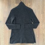 White + Warren Mini Trapeze Open Cardigan 100% Cashmere Charcoal Heather Small Gray Photo 6