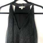 Francesca's Francesca’s Black Shimmer Ruffle Dress Photo 2