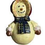Snow Woman Winter Fun Pin Brooch Scarf Bonnet Mother Granny Christmas Photo 0