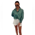 Frank & Eileen  Barry Featherweight Cotton Voile Button Up Shirt in Moss Green Photo 12