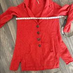Free People  orange wool cardigan jacket coat oversized knit trench Photo 10