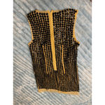 H&M Studio Black Sequin Mesh Sheer Sleeveless Mini Dress size 6 Photo 4