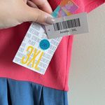 LuLaRoe NEW ‎ Amelia Dress Colorblock Coral Pink Blue Short Sleeve Womens … Photo 4