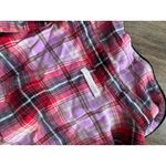 Victoria's Secret Plaid Flannel Pajama Shirt Women's Size L Pink Red Long Sleeve Photo 3