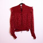 Free People Roma Floral Flower Print Pattern Smocked Chiffon Blouse Shirt Top S Photo 3