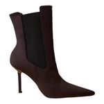 Good American  Stiletto Heel Boots High Kickstand Size 9 Neoprene Brown NEW Photo 0