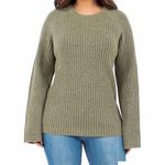 fever Bell Sleeve crewneck sweater nwt Green Photo 0