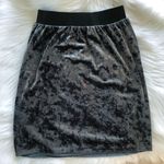 Greyish Teal Velvet Mini Skirt Blue Size XS Photo 1