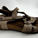 Taos Trulie Lightweight Leather Sandals Braided Strappy Casual Gold EU 39 US 8.5 Photo 2