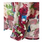 Equipment Ivory And Red Floral Print Silk Long Sleeve Button Down Top Size XS Photo 5