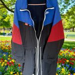 Nike Black and Blue Windbreaker with Red Accents Photo 1