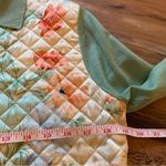BALLA VALENTINA 38 4/6 Quilted Silk Charmeuse Floral Wool Silk Cardigan Sweater Photo 4