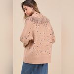Lumiere Wild Out Bandana Fringe Cardigan. Tan Size L Photo 1