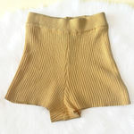 VICI  Yellow High Waist Sweater Knit Shorts Size XS Photo 0