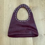 White Fox Boutique White Fox Shoulder Bag Studded Guita Burgundy Silver Photo 1