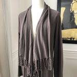 Garnet Hill  Fringe Long Cardigan Open Front M Photo 7