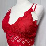 Anemone  Elise Scarlet Lace RED Bralette Size XL‎ NEW Photo 1