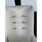 A New Day 14K Gold Dipped Cubic Zirconia Heart Bow Pearl Earring Set Nickel Free Photo 2