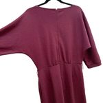 Anthropologie Sutton Ponte Jumpsuit v-neck purple plum textured pleated batwing Photo 15