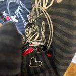 Disney Graphic Tee Heart Minnie & Mickey Together Since 1928 T-Shirt S Striped V Photo 11