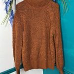 Who What Wear Who what where are rust colored nubby turtleneck with lightly puffed sleeves Photo 0