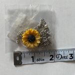 Gorgeous silver plated pearl sunflower necklace faux fashion jewelry‎ Yellow Photo 3