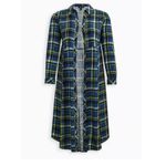 Torrid  Blue Plaid Challis Maxi Duster Kimono Size 1X Photo 3