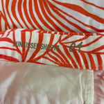 Gap Women’s coral monstera leaf print khaki sunkissed shorts size 4 Photo 2