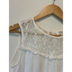 Umgee  womens white dress size M gauze cotton lace top sleeveless knee length Photo 1