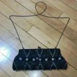 Vintage Moyna Couture Clutch Beaded Bag Black Photo 0