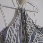 Aerie  Blue Striped Halter Midi Backless Sun Dress Beach Nautical Size M Photo 4