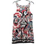 BCBGMAXAZRIA Y2K Dress M Multicolor Paisley Square Neck Stretch Boho Chic Photo 2