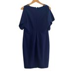 Elie Tahari Lourdes Cold Shoulder Dress Size 6 Navy Blue Photo 3