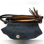 Genuine Leather Cowhide Red Crossbody Bag Brown Fringe Western Boho Womens Purse Photo 5